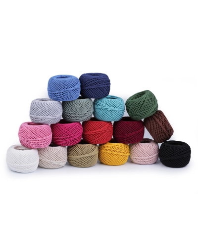 Bavlnená priadza macrame / háčkovacia 40 g rozčesávacia - 1 ks | Mimib