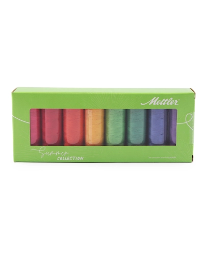 Sada bavlnených nití Silk-finish Mettler 8x150 m - 1 sada | Mimib
