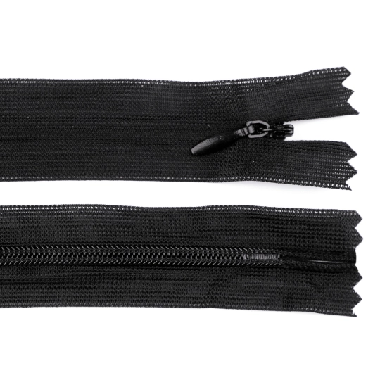 Špirálový zips skrytý No 3 dĺžka 65 cm dederon - 1 ks | Mimib
