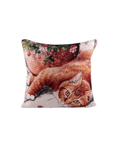 Gobelínová obliečka na vankúš mačky 45x45 cm - 1 ks | Mimib