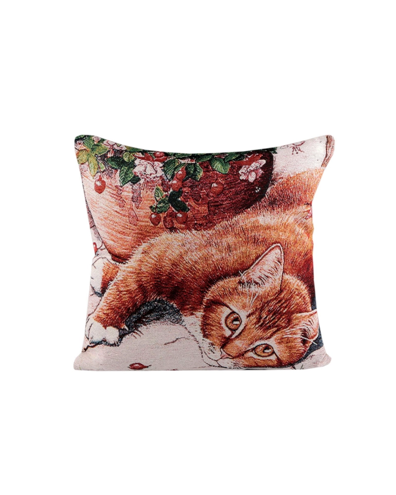 Gobelínová obliečka na vankúš mačky 45x45 cm - 1 ks | Mimib