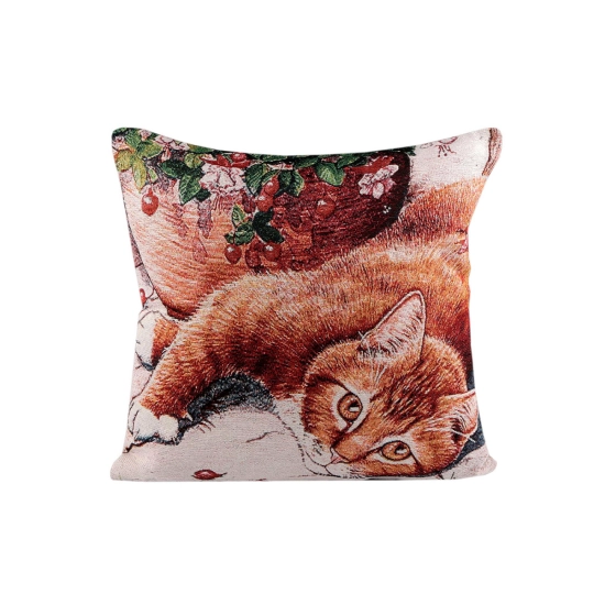 Gobelínová obliečka na vankúš mačky 45x45 cm - 1 ks | Mimib
