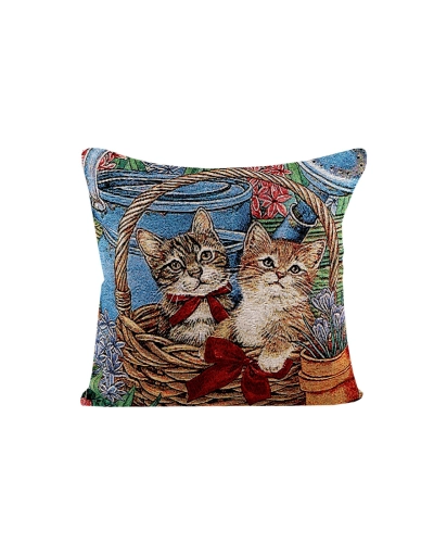 Gobelínová obliečka na vankúš mačky 45x45 cm - 1 ks | Mimib