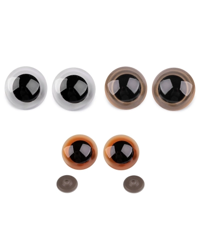 Oči veľké s poistkou Ø45 mm - 2 sada | Mimib