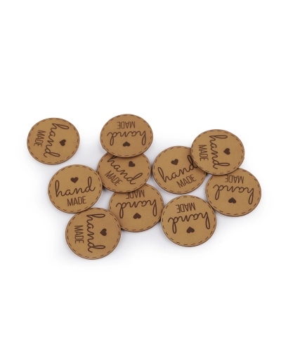 Nášivka / štítok z eko kože - hand made - 10 ks | Mimib
