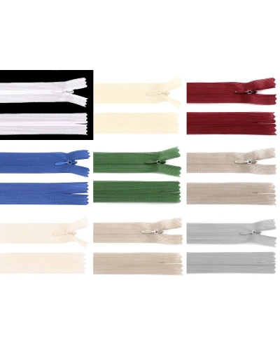 Špirálový zips skrytý No 3 dĺžka 30 cm dederon - 1 ks | Mimib