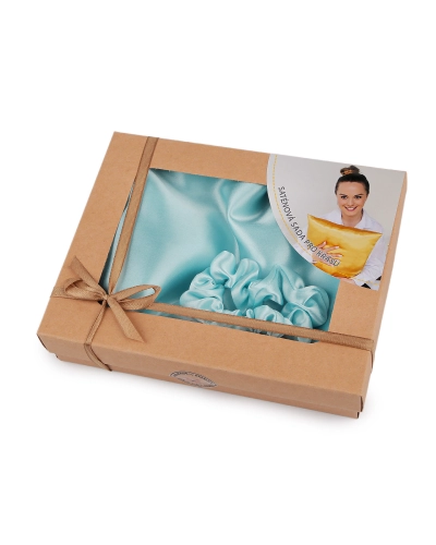 Saténová Beauty sada na spanie, obliečka a scrunchie gumička - 1 ks | Mimib