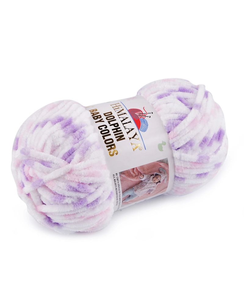 Pletacia ženilková priadza Dolphin Baby Colors 100 g - 1 ks | Mimib