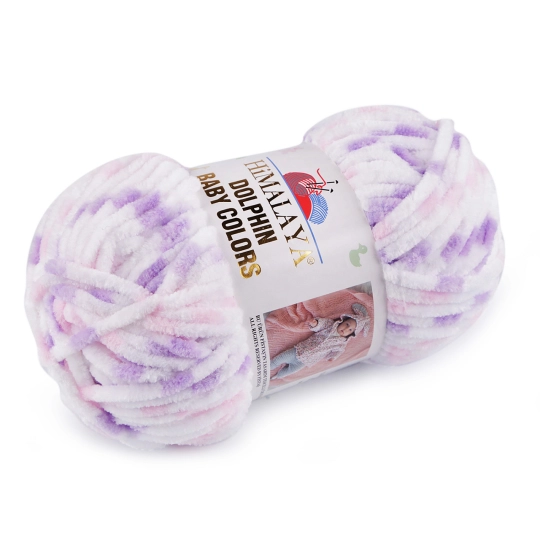 Pletacia ženilková priadza Dolphin Baby Colors 100 g - 1 ks | Mimib