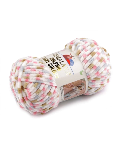 Pletacia ženilková priadza Dolphin Baby Colors 100 g - 1 ks | Mimib