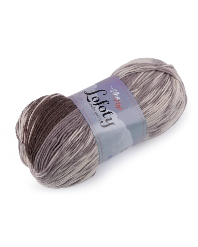 Pletacia priadza Lofoty samovzorovacia / ponožkovka 100 g - 1 ks | Mimib