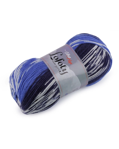 Pletacia priadza Lofoty samovzorovacia / ponožkovka 100 g - 1 ks | Mimib