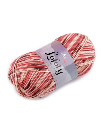 Pletacia priadza Lofoty samovzorovacia / ponožkovka 100 g - 1 ks | Mimib