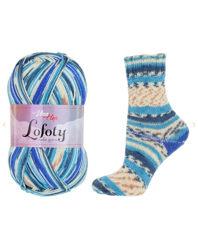 Pletacia priadza Lofoty samovzorovacia / ponožkovka 100 g - 1 ks | Mimib