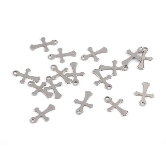 Prívesok krížik 9x13 mm - 15 ks | Mimib