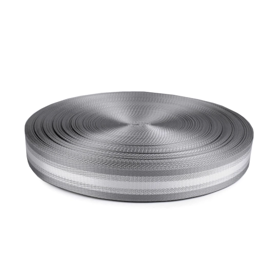 Hladký obojstranný popruh s lurexom šírka 38 mm - 1 m | Mimib