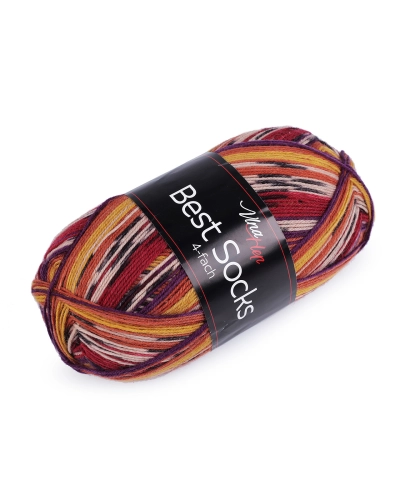 Pletacia priadza Best Socks samovzorovacia / ponožkovka 100 g - 1 ks | Mimib