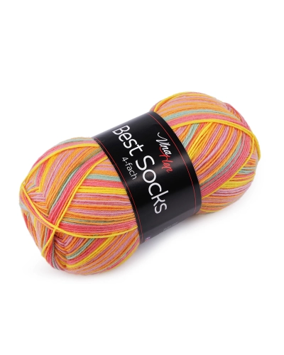 Pletacia priadza Best Socks samovzorovacia / ponožkovka 100 g - 1 ks | Mimib