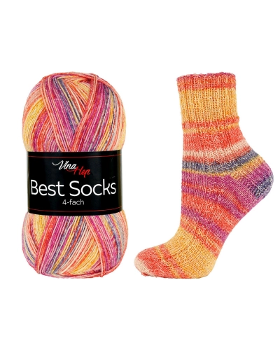 Pletacia priadza Best Socks samovzorovacia / ponožkovka 100 g - 1 ks | Mimib