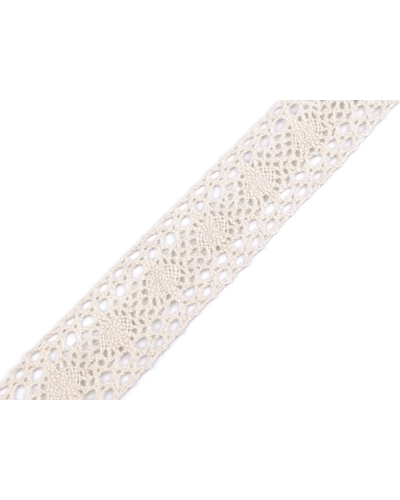 Čipka / vsadka paličkovaná šírka 30 mm - 22.5 m