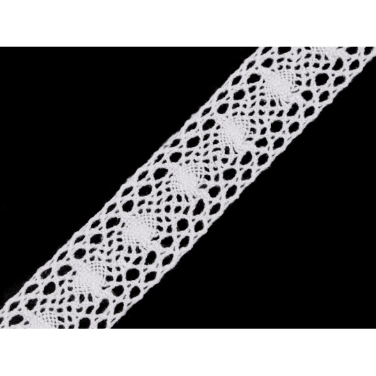 Čipka / vsadka paličkovaná šírka 30 mm - 22.5 m | Mimib