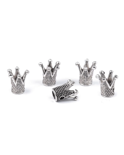 Kovová korunka na našitie 10x10 mm - 5 ks | Mimib