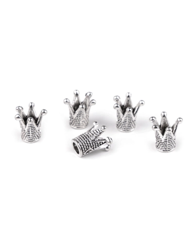 Kovová korunka na našitie 10x10 mm - 5 ks | Mimib