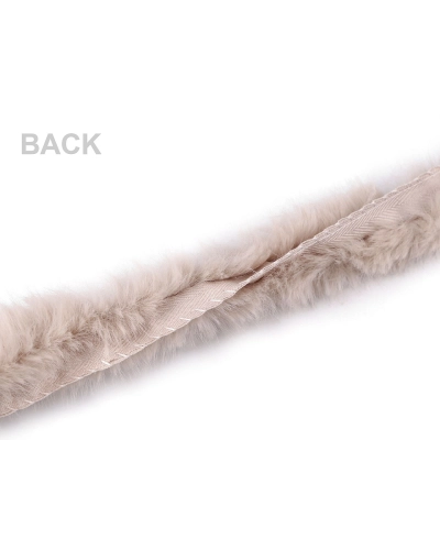 Všívacia lemovka / lampas z umelej kožušiny okrúhla šírka 2 cm - 1 m | Mimib