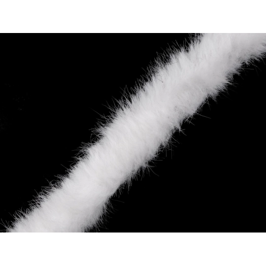 Všívacia lemovka / lampas z umelej kožušiny okrúhla šírka 2 cm - 1 m | Mimib
