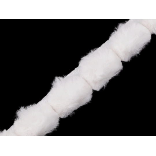 Všívacia lemovka / lampas z umelej kožušiny okrúhla šírka 3 cm - 1 m | Mimib