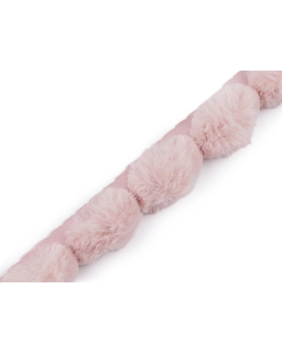 Všívacia lemovka / lampas z umelej kožušiny okrúhla šírka 3 cm - 1 m | Mimib