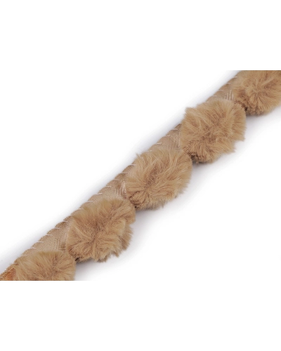 Všívacia lemovka / lampas z umelej kožušiny okrúhla šírka 3 cm - 1 m | Mimib