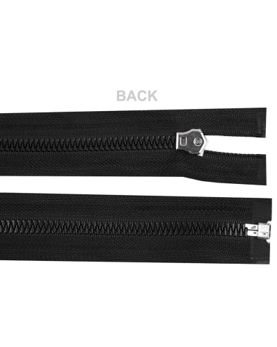 Kostený zips, imitácia kovu No 8 dĺžka 90 cm bundový - 1 ks | Mimib