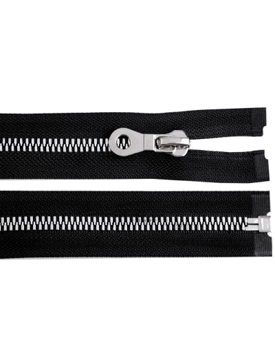 Kostený zips, imitácia kovu No 8 dĺžka 90 cm bundový - 1 ks | Mimib