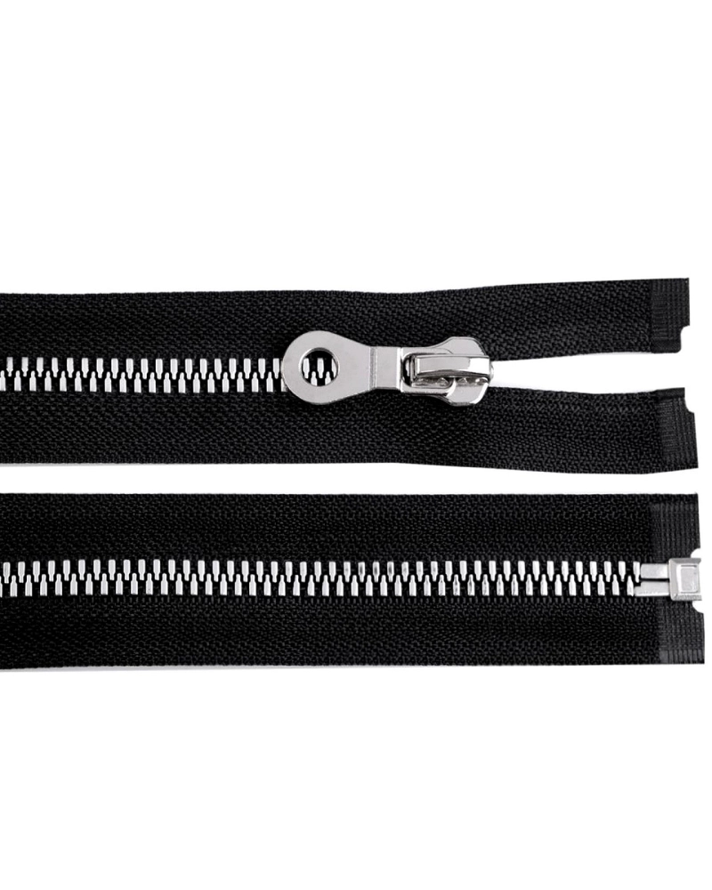 Kostený zips, imitácia kovu No 8 dĺžka 90 cm bundový - 1 ks | Mimib