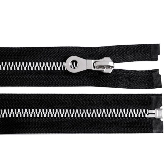 Kostený zips, imitácia kovu No 8 dĺžka 90 cm bundový - 1 ks | Mimib