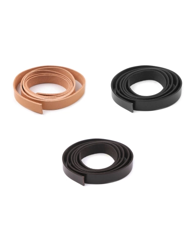 Kožený popruh / ucho na tašky - polotovar šírka 15 mm - 1 ks | Mimib