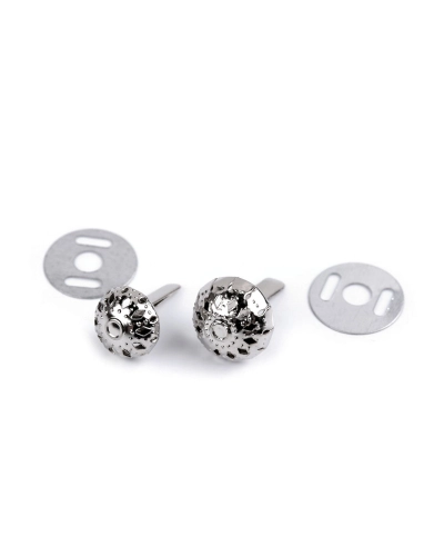 Dvojnôžkový klinec / kovové nožičky na kabelky filigrán Ø10 mm, 12 mm - 50 sada | Mimib