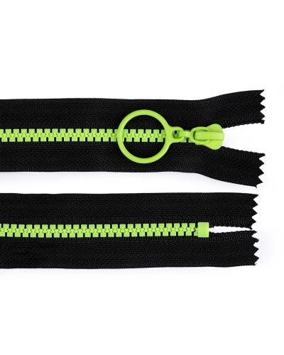 Kostený zips farebný No 5 dĺžka 20 cm s ozdobným jazdcom - 1 ks | Mimib