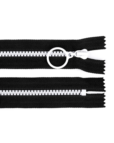 Kostený zips farebný No 5 dĺžka 20 cm s ozdobným jazdcom - 1 ks | Mimib