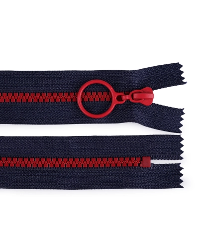 Kostený zips farebný No 5 dĺžka 20 cm s ozdobným jazdcom - 1 ks | Mimib