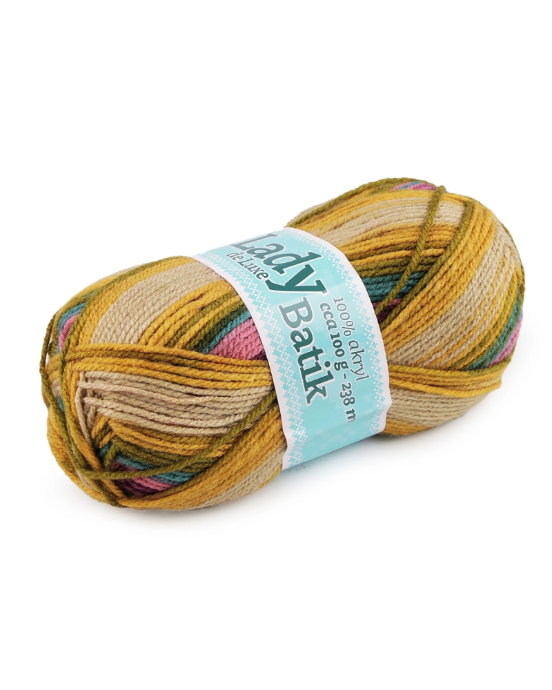 Pletacia priadza Lady Batik de Luxe 100 g - 1 ks | Mimib