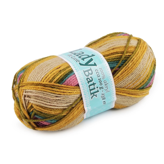 Pletacia priadza Lady Batik de Luxe 100 g - 1 ks | Mimib