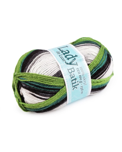 Pletacia priadza Lady Batik de Luxe 100 g - 1 ks | Mimib
