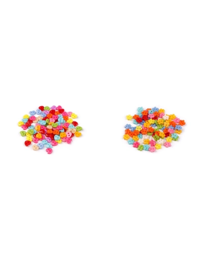 Mini gombík pre bábiky, postavičky Ø6 mm / srdce, hviezda, kvet - 100 ks | Mimib
