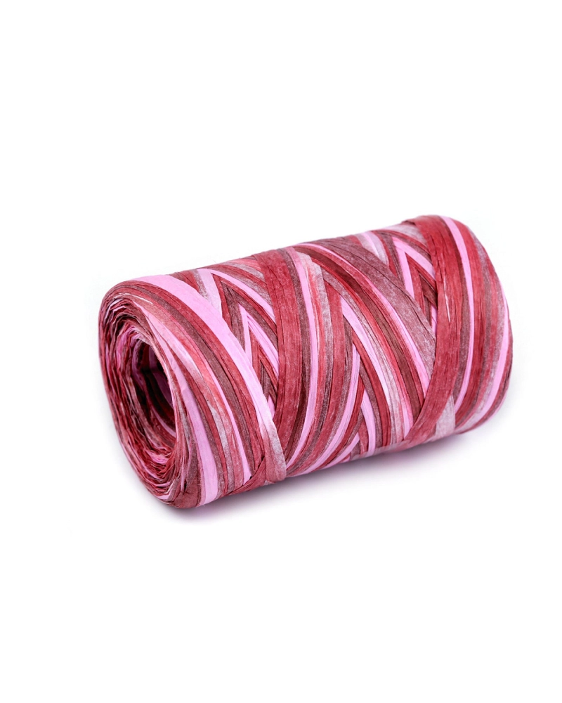 Lyko rafia prírodné multicolor, na pletenie tašiek, šírka 5-8 mm - 1 ks | Mimib