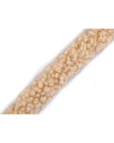 Všívacia lemovka / lampas imitácia baránka okrúhla šírka 3,5 cm - 1 m | Mimib
