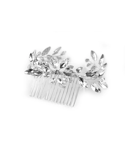 Hrebeň do vlasov s brúsenými kameňmi hand made svadobný - 1 ks | Mimib
