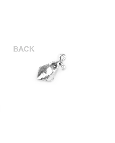 Kovový prívesok / ťaháčik na zips kvet s perlou 3D 9x18 mm - 5 ks | Mimib