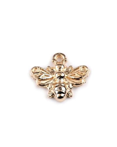 Kovový prívesok / ťaháčik na zips mini včielka 13x11 mm - 10 ks | Mimib
